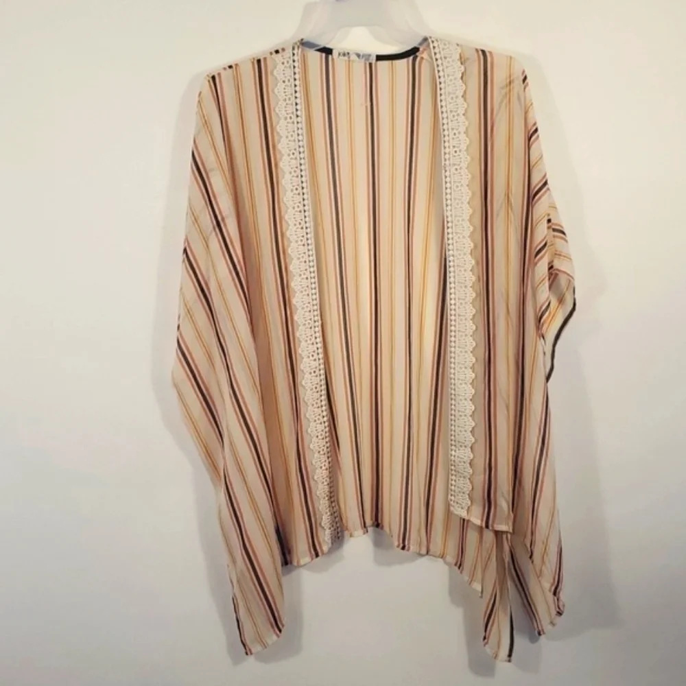 Jolt kimono Stripes Swim cover-up Size XL